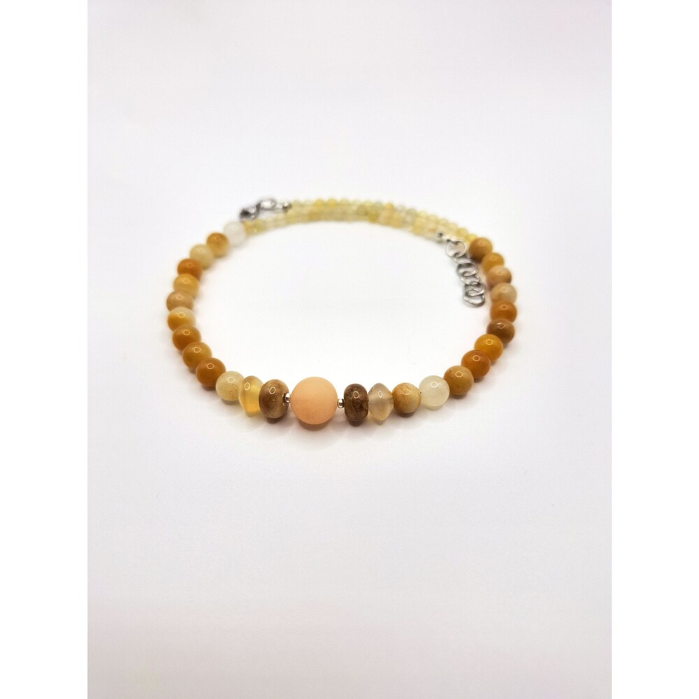 Jade Gemstone Beaded Choker | Bohemian Y2K Jewelry | Summer Hippie Sun Necklace